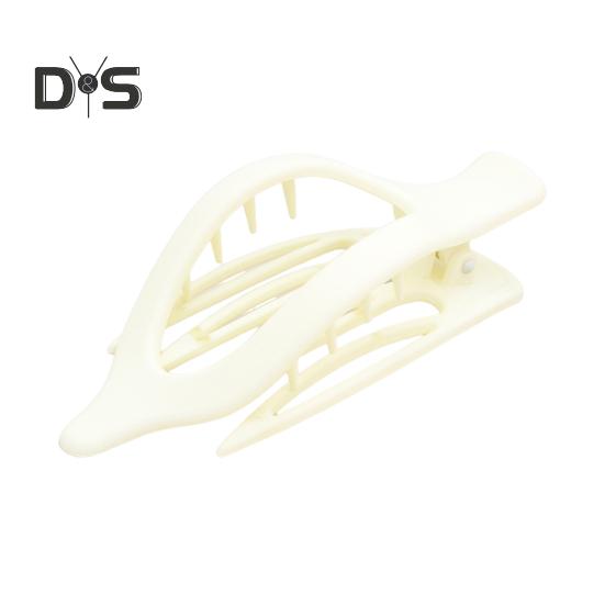 

Женская заколка для волос в форме листа, противоскользящая зубчатая шпилька для волос с затылком, удобный держатель для волос бежевый