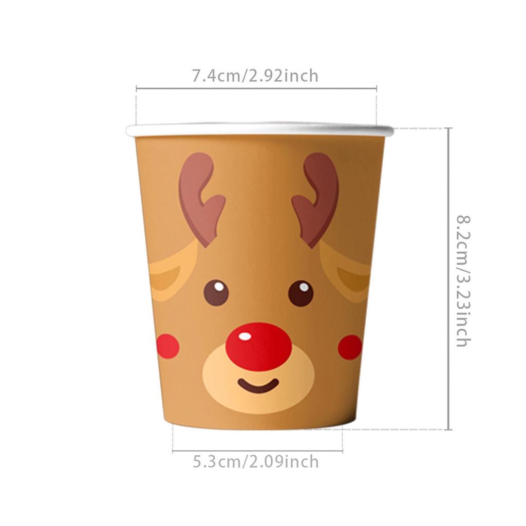 Neues Weihnachts-Cartoon Kinderparty Einweggeschirr-Set: Teller, Tassen, Servietten, Dekorationen