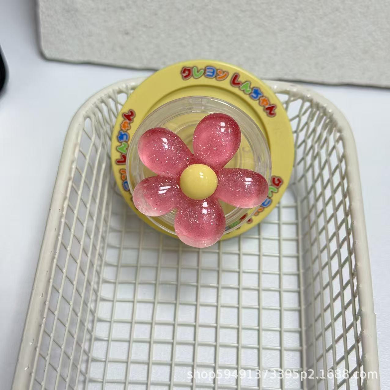 Glitter Five-Petal Flower Magnetic Phone Holder & Stand