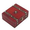 Baule Contenitore Retro in Legno Rosso Baule Portaoggetti con Chiusura in Metallo per Gioielli Accessori Cosmetici
