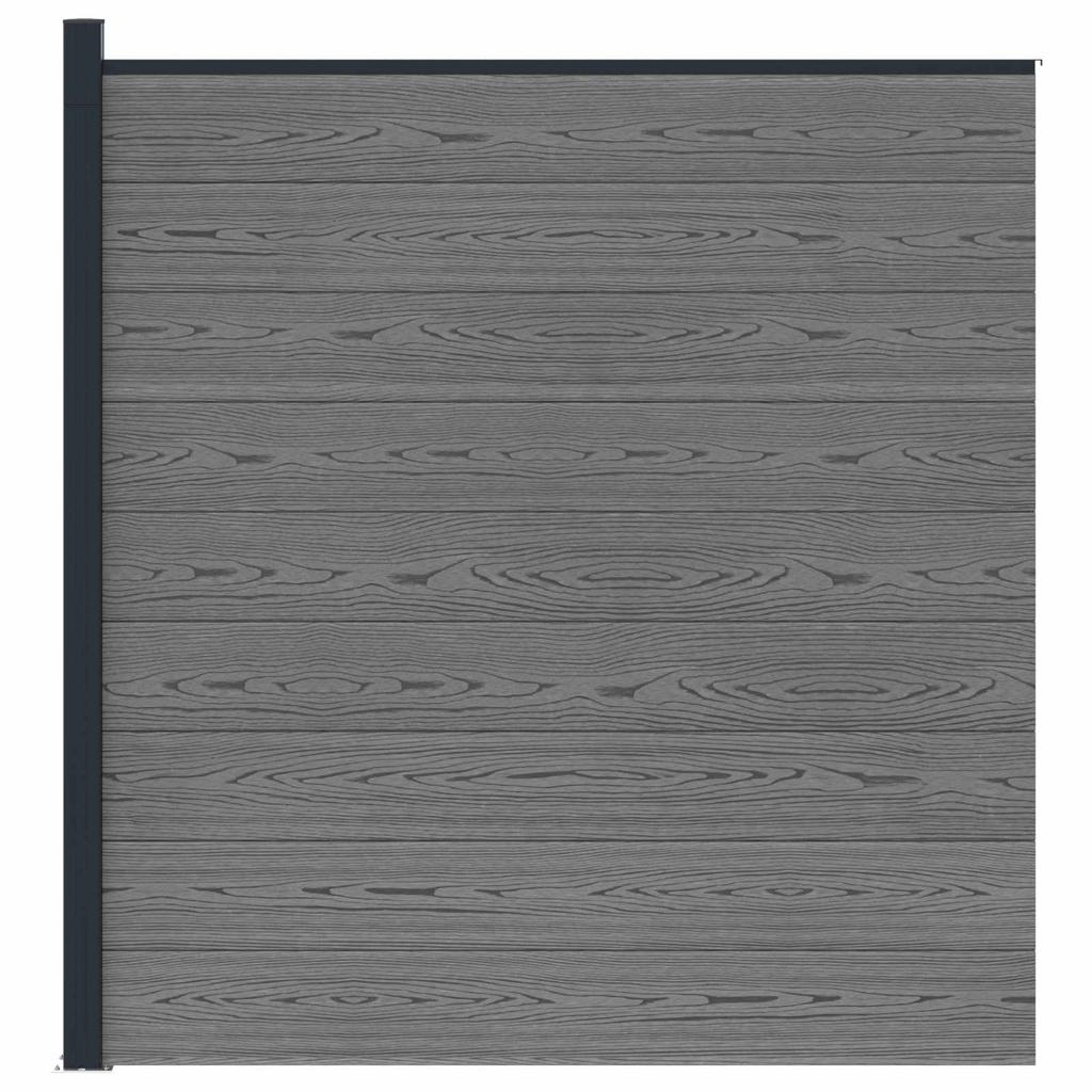 WPC and Aluminum Fence Panel Gray