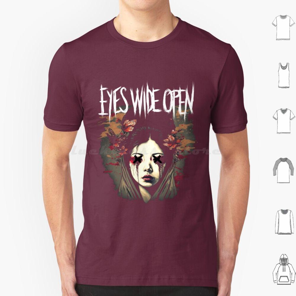 Metal Fan Art Eyes Wide Open T Shirt Big Size 100 Cotton Metal Bandshirt Eyeswideopen Deathmetal Bands Rockbands