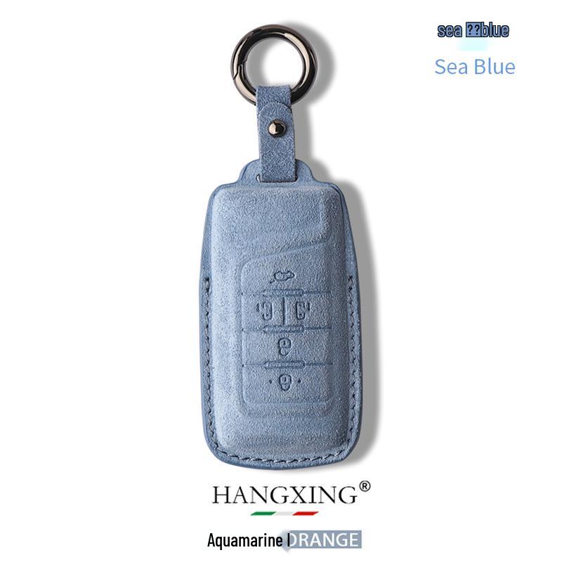 Compatible Key Case for GAC AION Y & Trumpchi GS Models (GS3, GS4, GS5, GS6m) with Suede Shell and Buckle Design