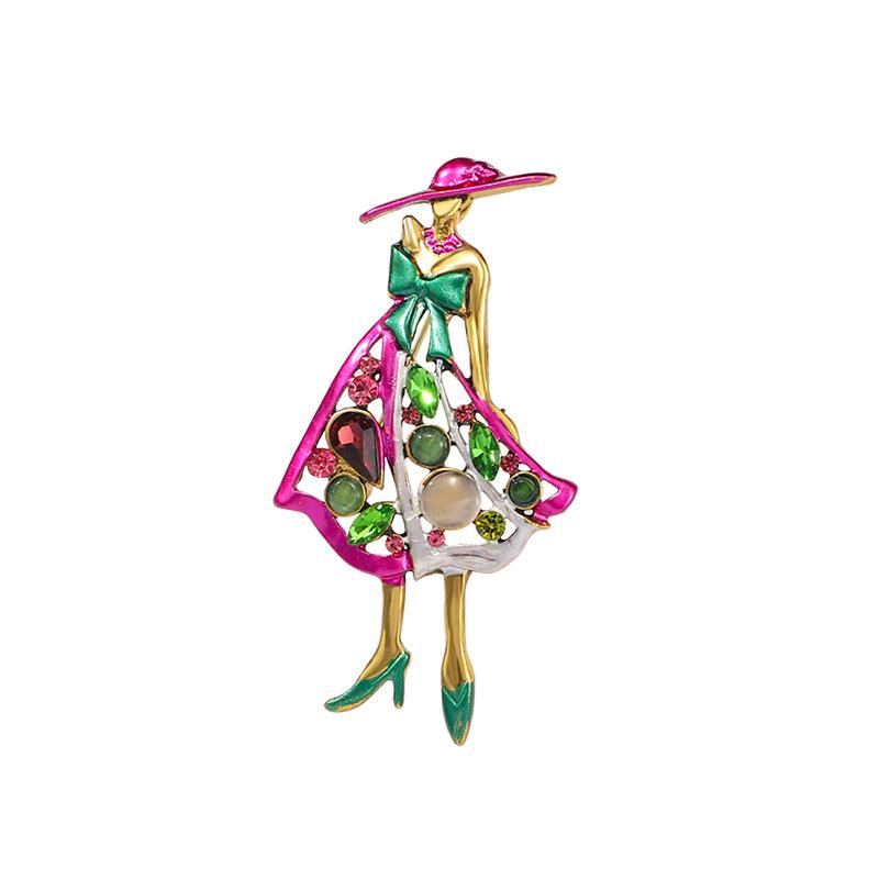 Fashion temperament, women s brooch, high sense, elegant personality, women s brooch, anti-light buckle