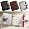 PU Leather M5 Notebook 5-Ring Loose-Leaf Planner Book Multi-functional Binder Notebook  Gift