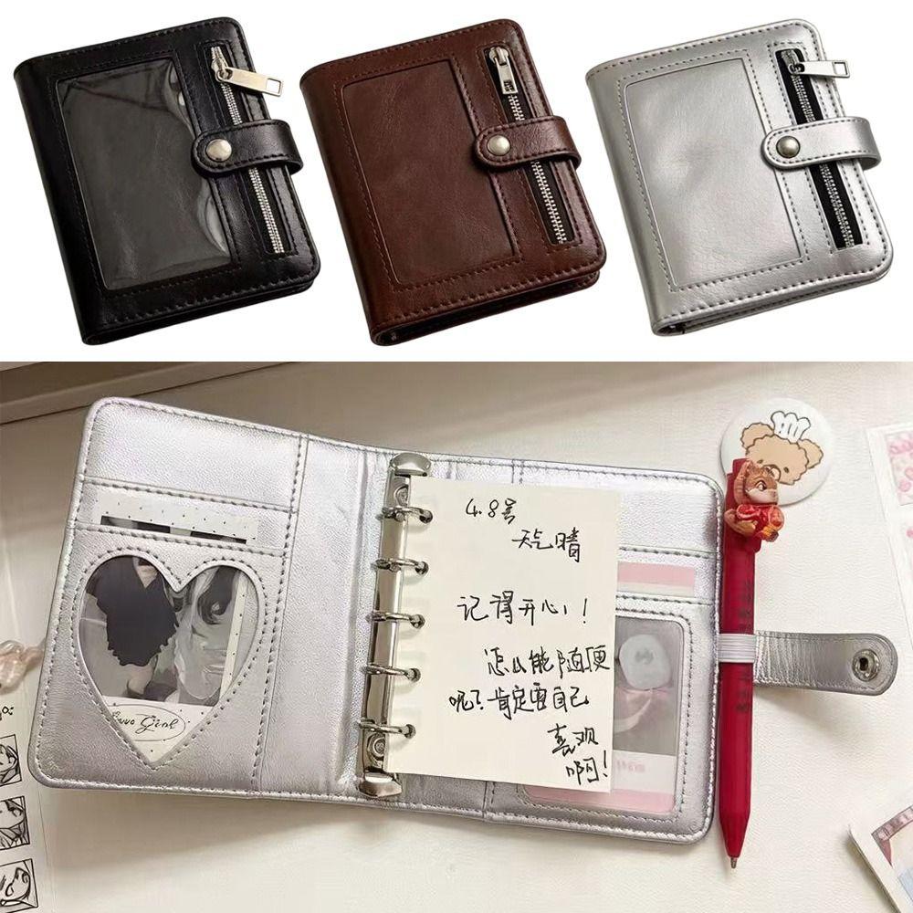 PU Leather M5 Notebook 5-Ring Loose-Leaf Planner Book Multi-functional Binder Notebook  Gift