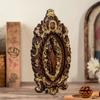 Virgin Mary Wooden Statue, Wall Decoration, Catholic Prayer Church, Religious Figure Relief Handicrafts Ornaments