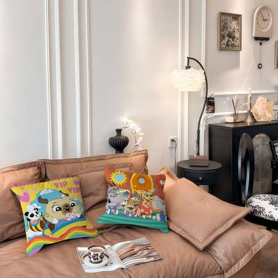 Cartoon C-Chip And P-Potato Cushion Cover Pillowcase Upholstery Sofa Throw Pillow Home Decor Pillowcas