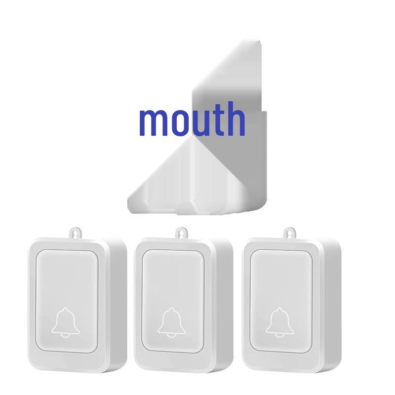 Wireless Battery-Powered Doorbell with Strong Flash, Service Call Button for Hearing Impaired and Elderly, Optional Mute Function.