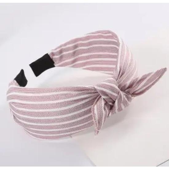 Blaues Schleifen-Stirnband Haarband für Frauen Haarschmuck Erwachsene Punkte Schleife Haar-Stirnband Mädchen Teenager Hartes Stirnband Gestreift