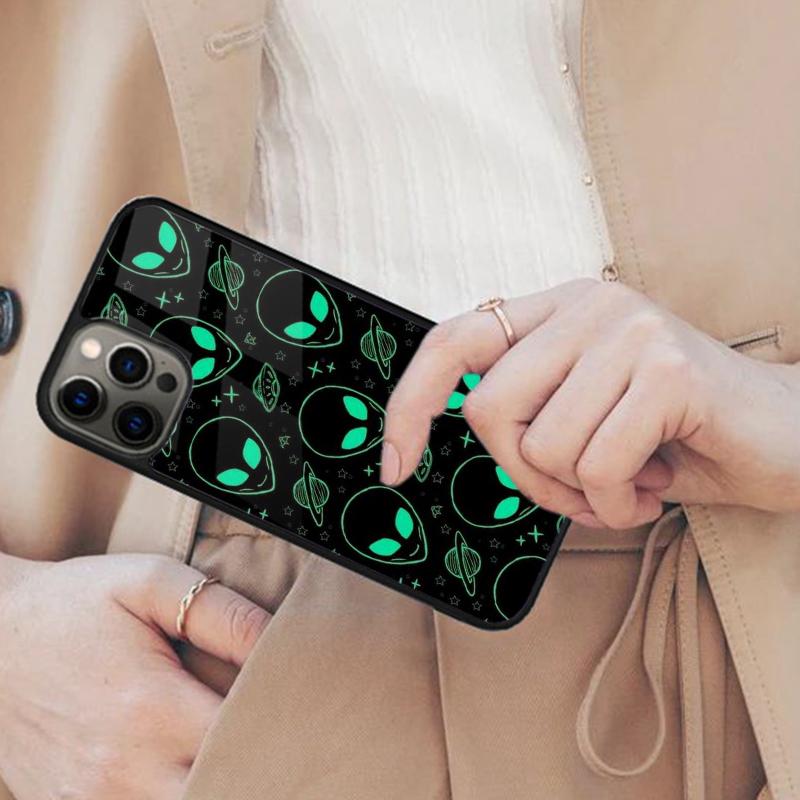 Cartoon Alien Magnetic Phone Case For APPLE iPhone 17 Air 16 14 13 12 Pro Max 15 Plus Wireless Charge With MagSafe Cover