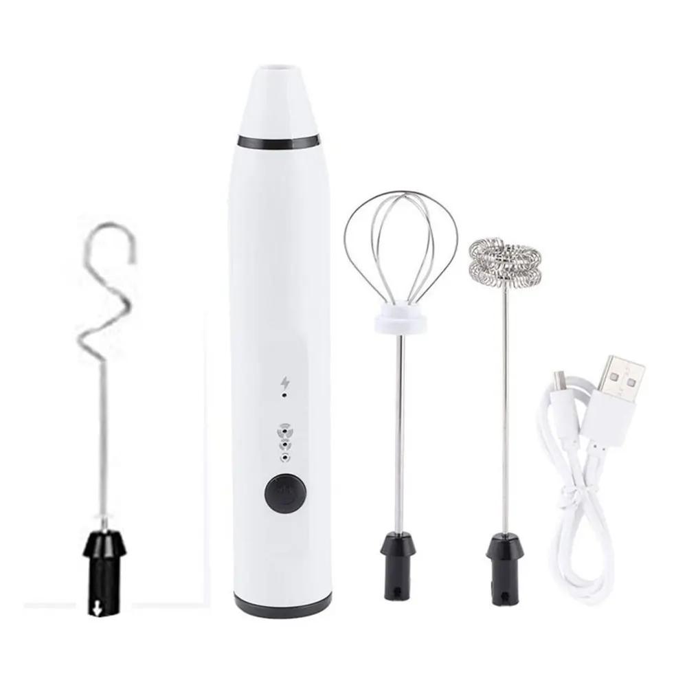 1PC Wireless Electric Milk Frother With USB Charging Handheld Mini Blender For Coffee Cappuccino Cream Portable Mixer 3 Speeds