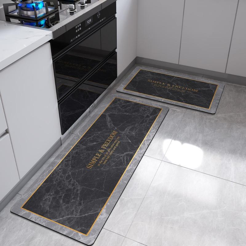 Silicoflora Kitchen Rug Anti-slip, Water and Oil Absorbent, Washable, Non-staining, Laundry Room Corridor Floor Mat Decor