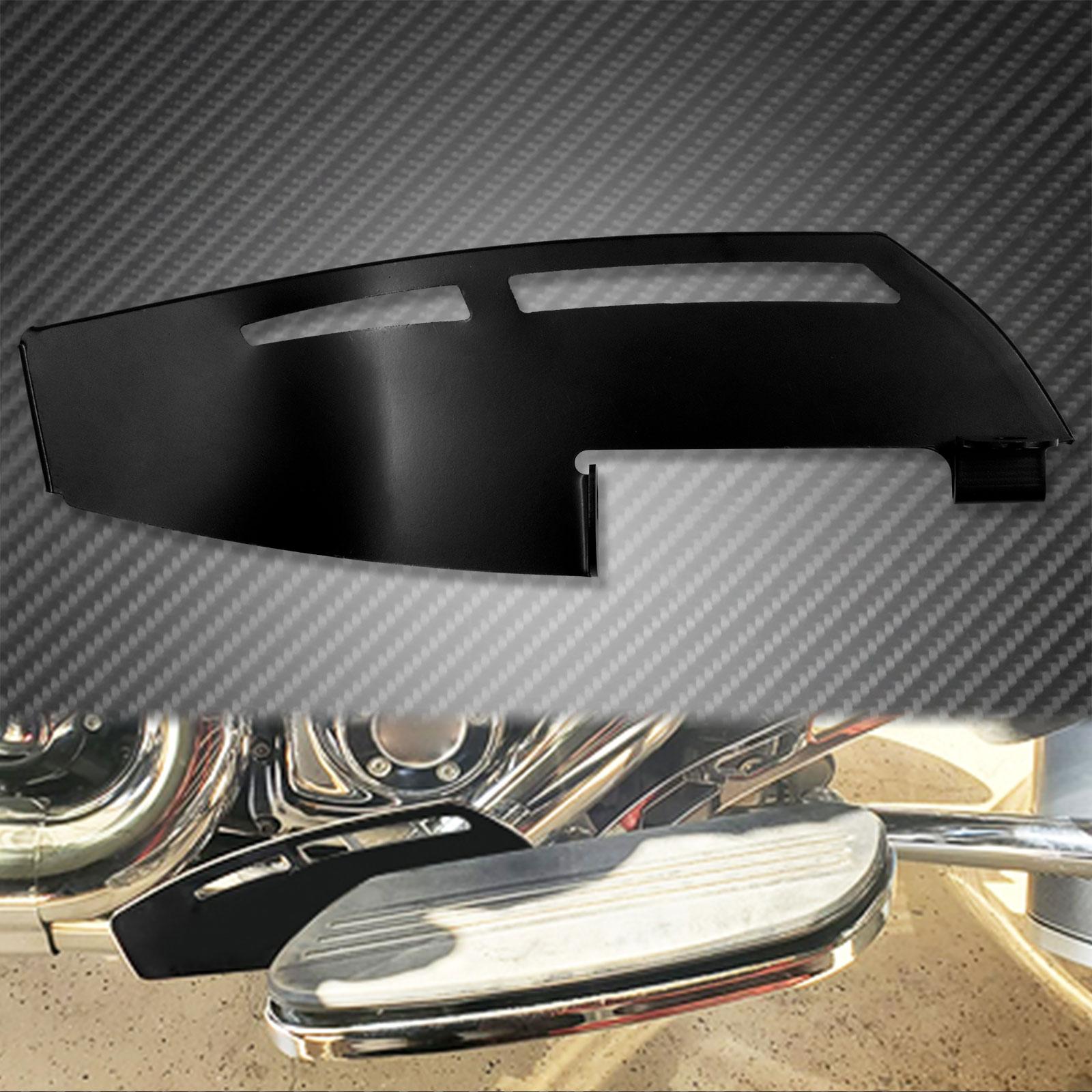 

Motorcycle Driver Floorboard Footboard Heel Guard Black/Chrome For Harley Touring Road King Electra Glide Softail Switchback FLD Heel Guard A