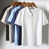 Men's Chinese Style Imitation Linen Short Sleeve T-shirt 2025 Korean Trend Casual