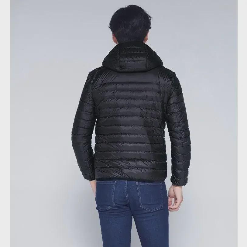 Men's Extra Large Lightweight Feather Jacket - Short Style for Middle-Aged & Elderly