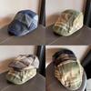 Autumn Winter Plush Blend Newsboy Hat With Short Brim And Warmth For Casual Wear Men Women
