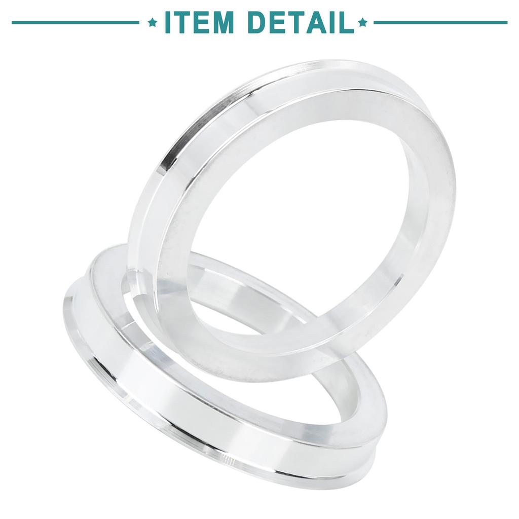 ACROPIX Hub Center Ring 72.6-57.1 Mm Silver Tone 4 Pieces