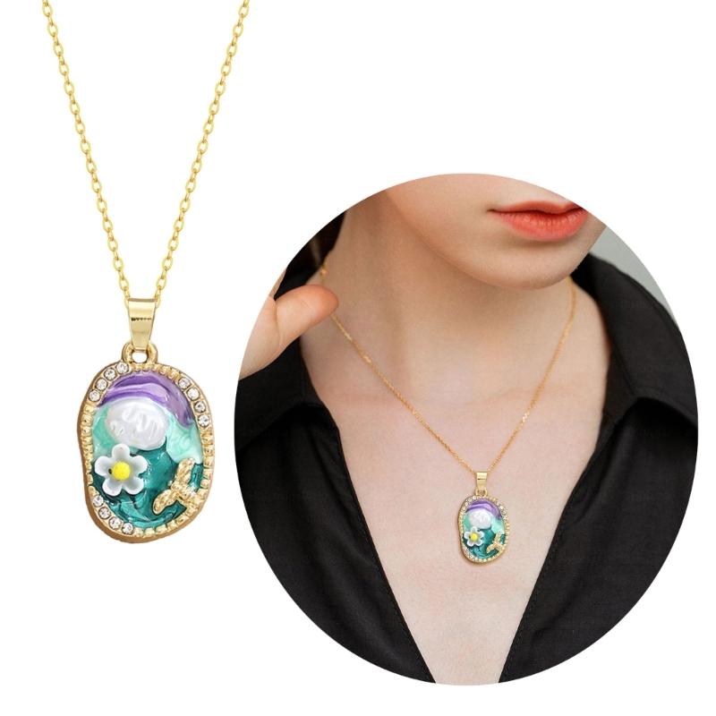 Artistic Blossomy Bivalve Charm Necklace 10 Artisanal Designs Additional Metal Mixture Jewelry Perfect For Gifting Instances