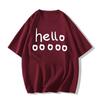 White Letter Cotton Short-sleeved T-shirt Women's New Summer Loose Oversize Half-sleeved Design Top