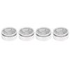 Aluminum Alloy RC Car Wheel Hub 2.2 Inch RC Beadlock Wheels Rims for 110 Remote Control Car Silver