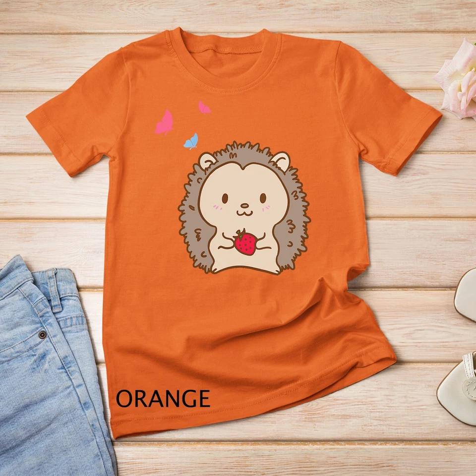 Womens Hedgehog Gift Design Cute Strawberry Hedgehog Unisex T-shirt 5 3XL