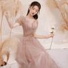 Small Evening Dress Skirt Banquet 1011 New Light Luxury Niche Style Temperament Host Dress Female Summer