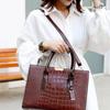 Damen Mode Handtasche mit Alligator-Muster Schultertasche Umhängetasche