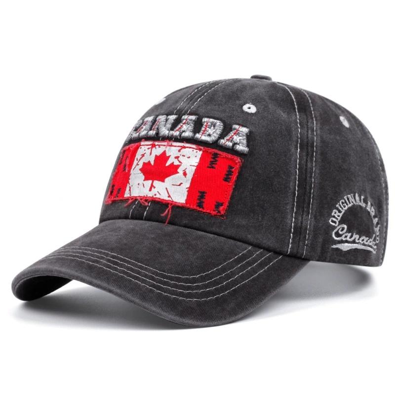 Men Women CANADA Letter Embroidery Baseball Cap Maple Leaf Flag Printed Hat Casual Adjustable Snapback Hip Hop Golf Sport Caps