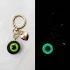 Fashion Funny Demon Eyeball Keychain Luminous Resin Bag Pendant Halloween Theme Heart Car Key Holder Gothic Fashion
