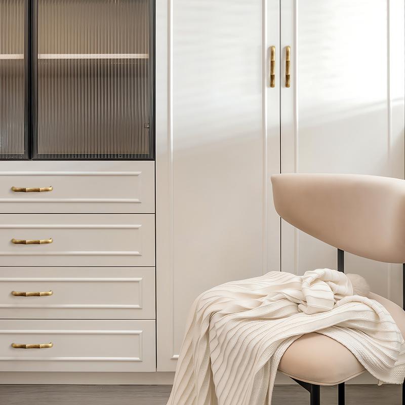 Brass Cabinet Door Handle Electroplating Process High-quality Texture for Home Decoration Cabinet Drawer Handle