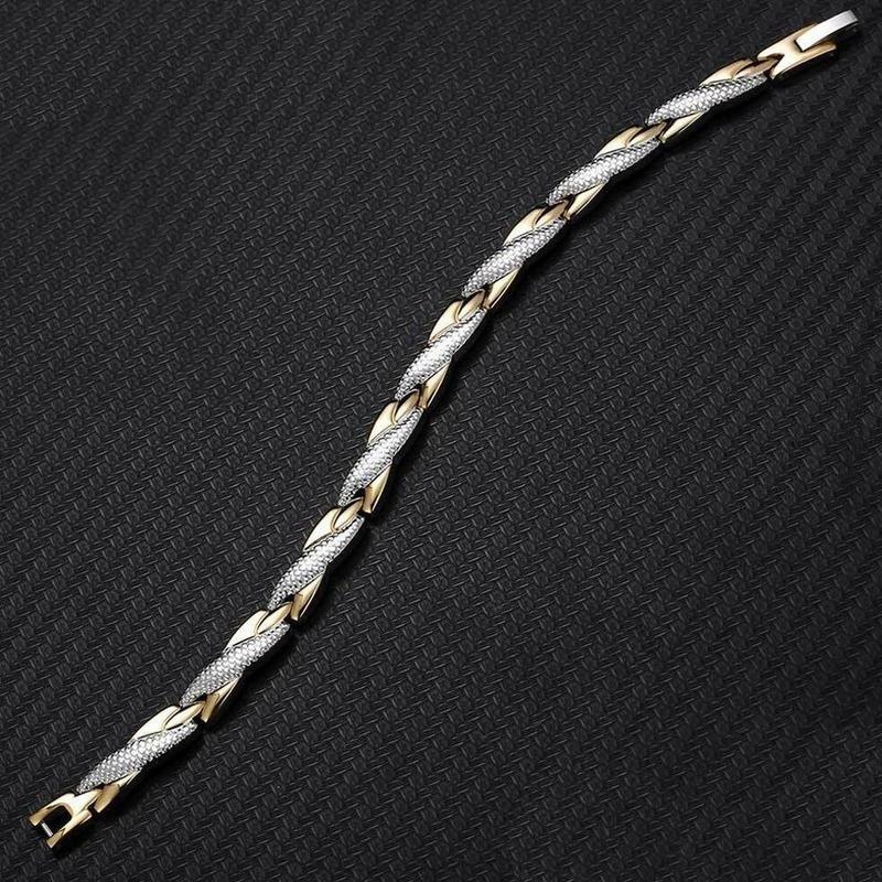 Twisted Healthy Magnetic Bracelet for Women Power Therapy Magnets Magnetite Bracelets Bangles Men Health Care Jewelry Stainless