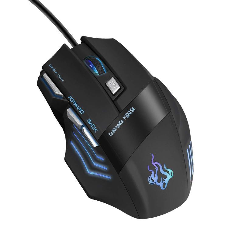 

A908 Wired Mouse 7-Button Matte Texture Colorful Luminous Gaming Office 1.5 Meters