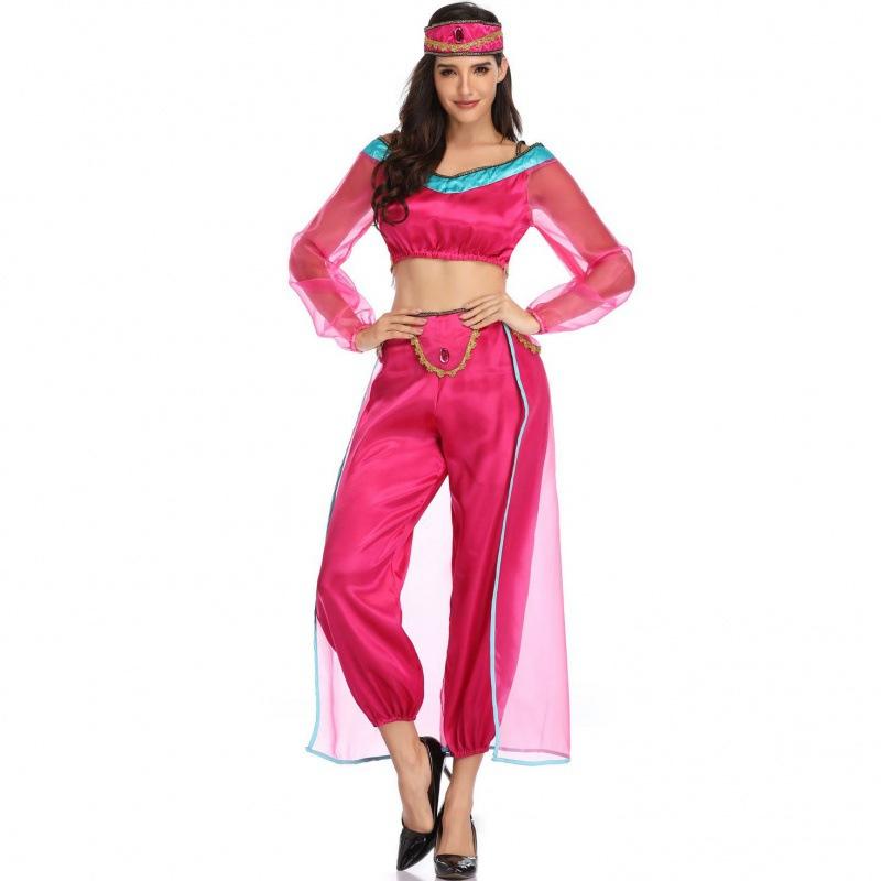 Halloween costume adult female, sexy search banner jasmine princess dress magic lamp cosplay stage costume