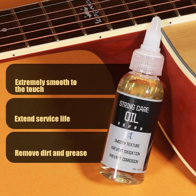 Comprehensive Acoustic Guitar String Care with Natural Lemon Oil for Fretboard Protection Cleaning and Portable Use