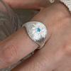 Xiaomi 925 Sterling Silver Rings for Women Couple Minimalist Handmade Simple Blue Ball Star Ring Party Jewelry Gift Prevent Allergy