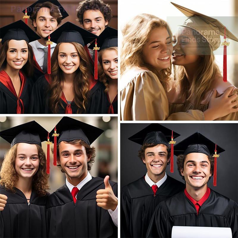 High School Matte Graduation Cap 2026 with Tassel Wearable Mortarboard Hat for Commencement Ceremony Accessory