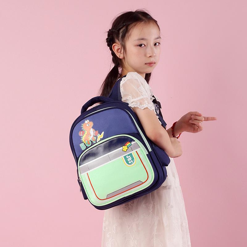 Kindergarten Primary School Students Schoolbag Cartoon Cute Foreign Contrast Color Boys And Girls Backpack Children'S Bag
