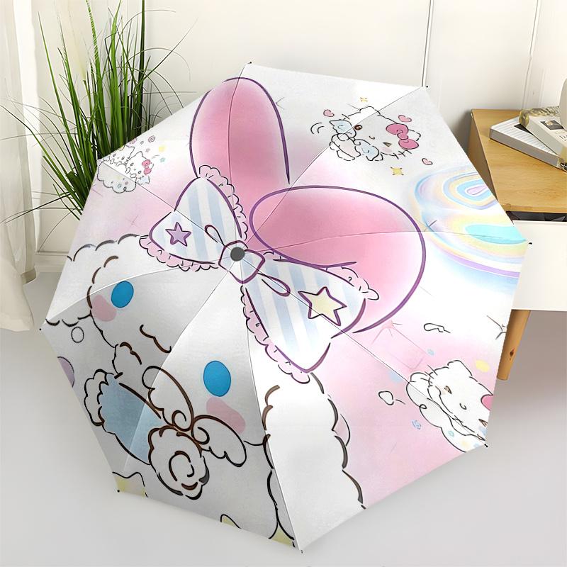 

1pc Hello Kitty & Cinnamoroll Large Automatic Folding Umbrella with 8-Bone Iron Frame, Perfect for Outdoor Use, Festive Gifts, Travel, Daily Use, Suit