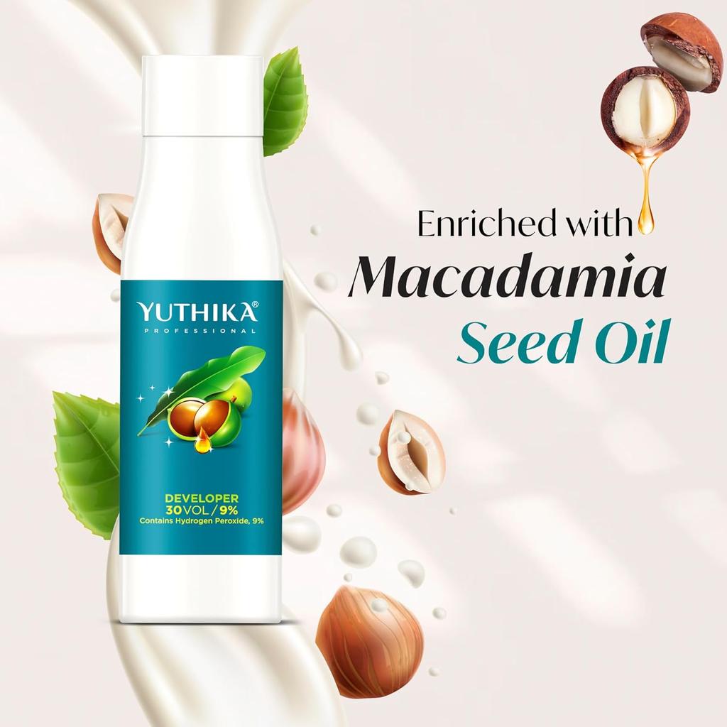 Yuthika Professional Hair Color Developer 20 Volume 6% 1L Smooth Even Salon Hair Application