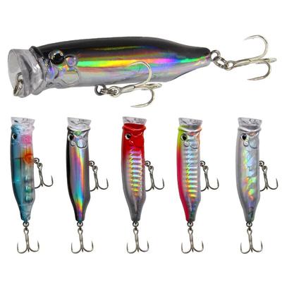 1 Pezzo Esca da Pesca 7cm/9.4g Popper Esca 2024 Nuova Topwater Plastica Artificiale Esche Dure Crankbait Wobblers Attrezzatura da Pesca per Persico