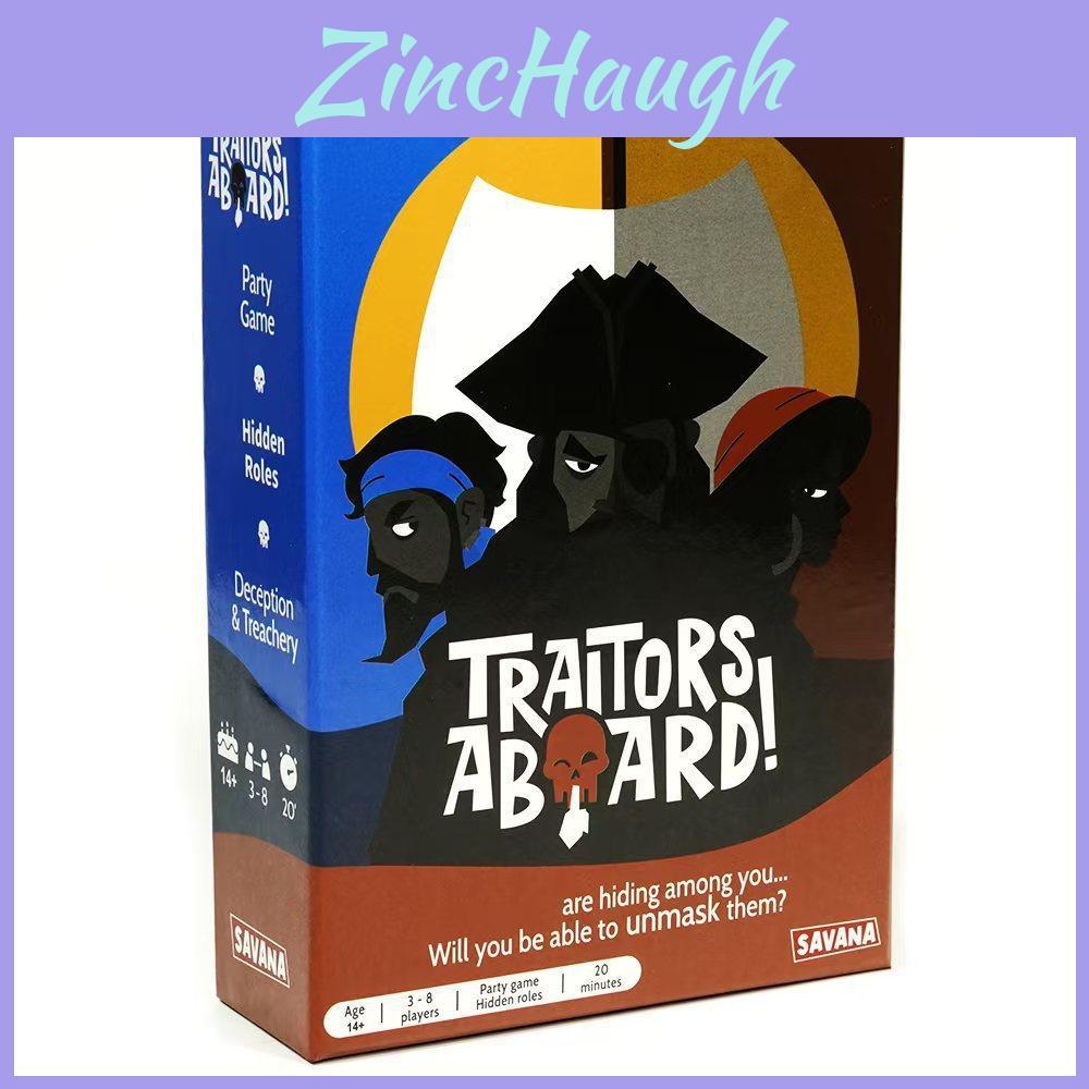 Traitor Aboard Pirate Card Game With Copper Paper For Family Gathering And Social Play