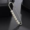 2Pcs Fashion Pearl Brooch Waist Cinching Adjustable Skirt Anti-slip Metal Pin Fixed Clothes DIY Accessories