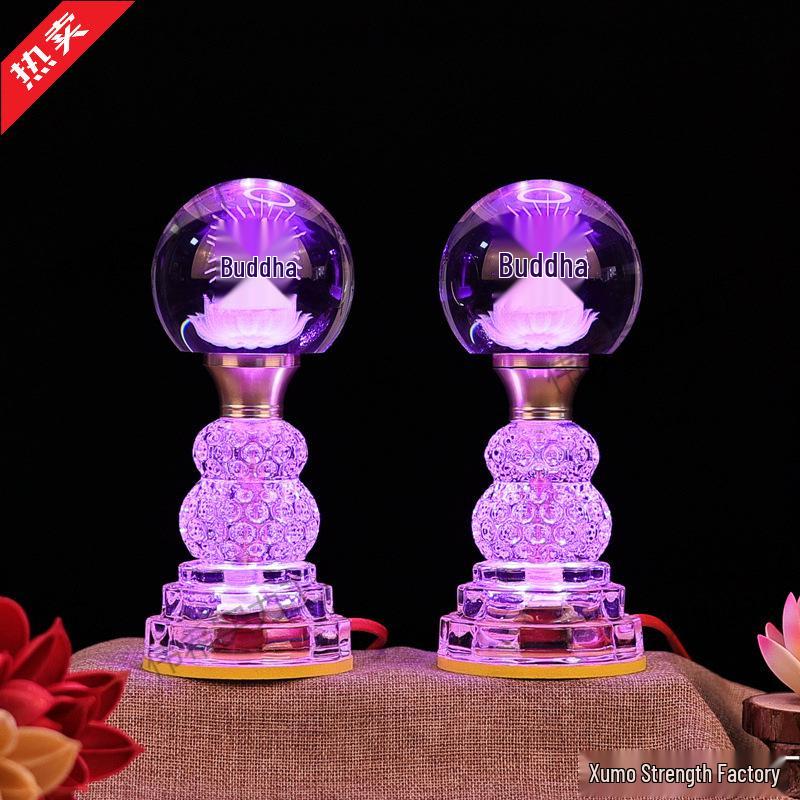 Seven-Color Eternal Buddhist Lotus Offering Lamp