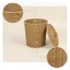 Woven Wastebasket Lightweight Cylindrical Tapered Waste Bin Decorative