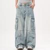 Women's Trousers Large Size Stretch Jeans Loose Semi-Elastic Pants