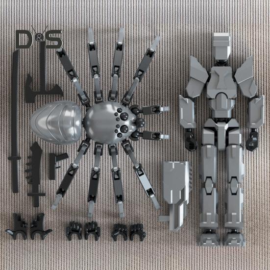 Spider Robot Action Figure with Accessories Movable Joints 3D Printed Model Toy Articulated Dummy Figurine Home Office Decoration Ornament
