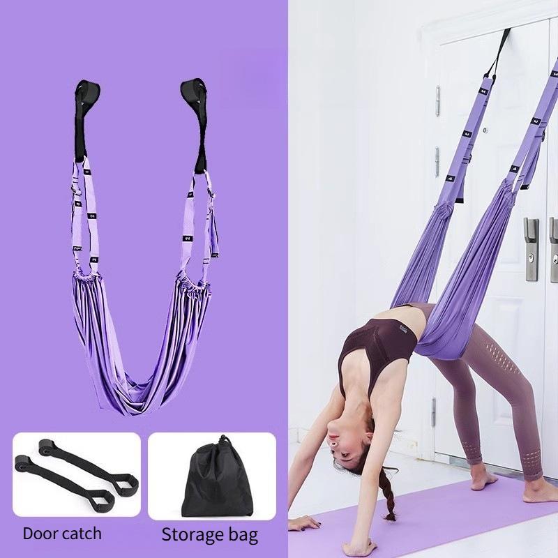 1PC Aerial Yoga Suspender Household Fitness Equipment Yoga Backbend Inverted Tension Rope Hanging Door Yoga Stretch Belt