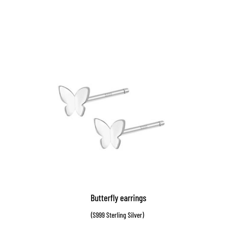 Elegant S999 Pure Silver Stud Earrings for Women – Simple, Versatile, Care-Friendly, and Perfect for All-Day Wear.
