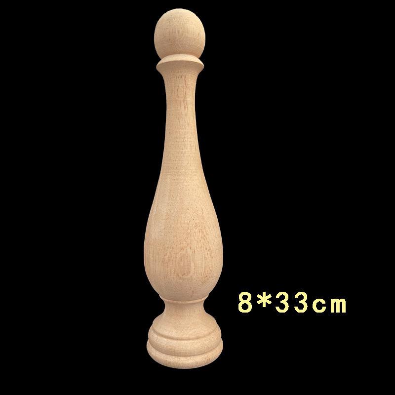 Europese Massief Houten Bedstijl Kop - Decoratieve Gesneden Houten Bol voor Meubels en Balustrades